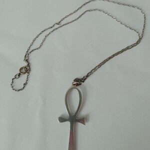 Silver Ankh Pendant Necklace